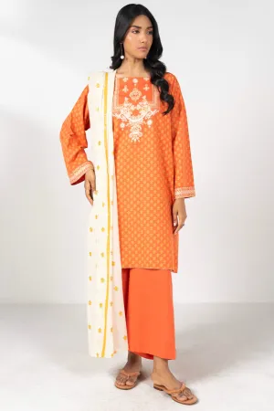 Stitched - 2 Pc Printed Raw Silk Outfit
