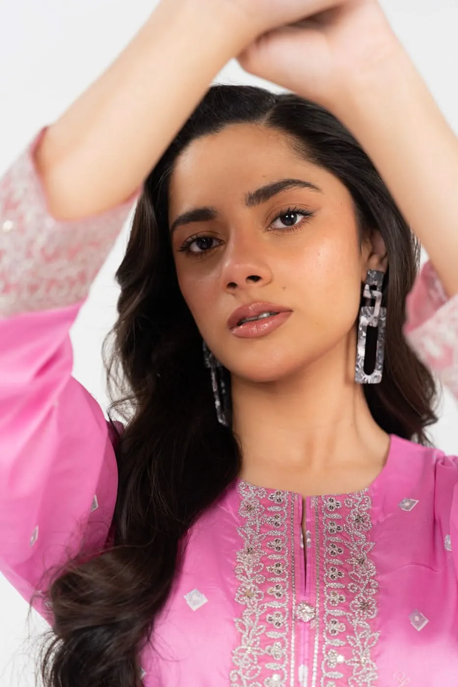 Stitched - 3 Pc Embroidered Cambric Outfit