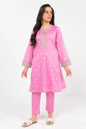 Stitched - 3 Pc Embroidered Cambric Outfit