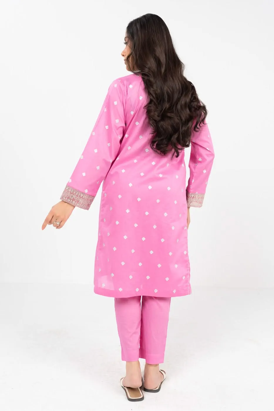 Stitched - 3 Pc Embroidered Cambric Outfit