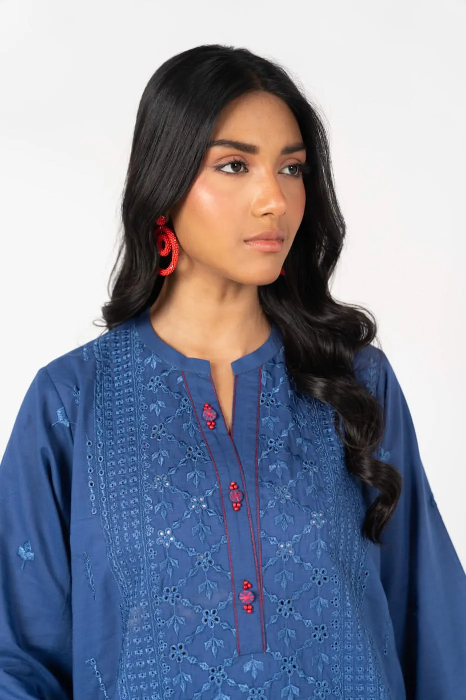 Stitched - 3 Pc Embroidered Lawn Outfit