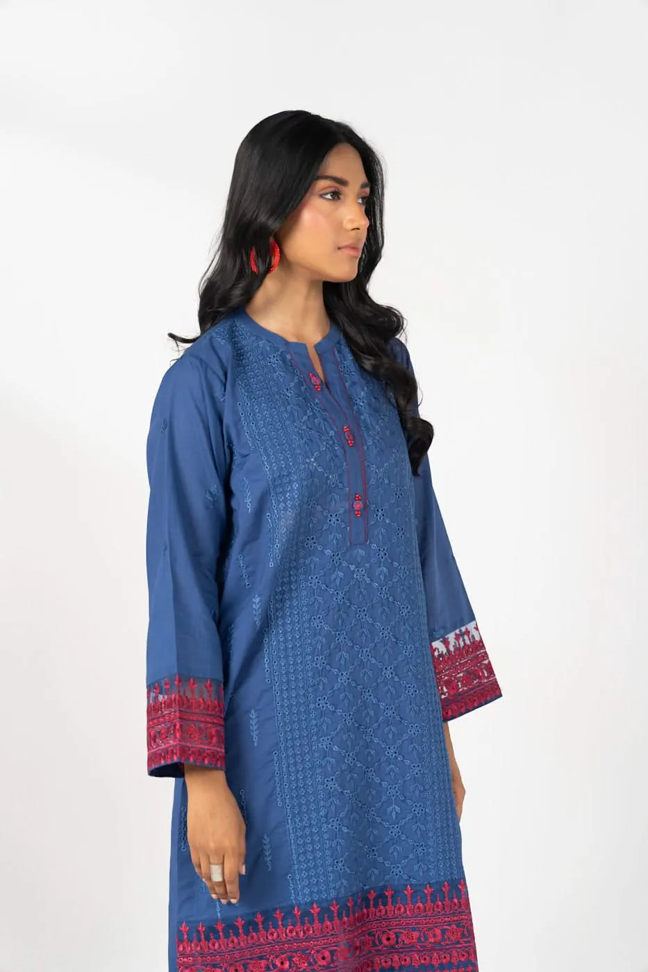 Stitched - 3 Pc Embroidered Lawn Outfit