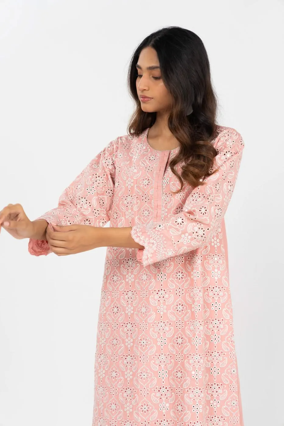 Stitched - 3 Pc Embroidered Lawn Outfit