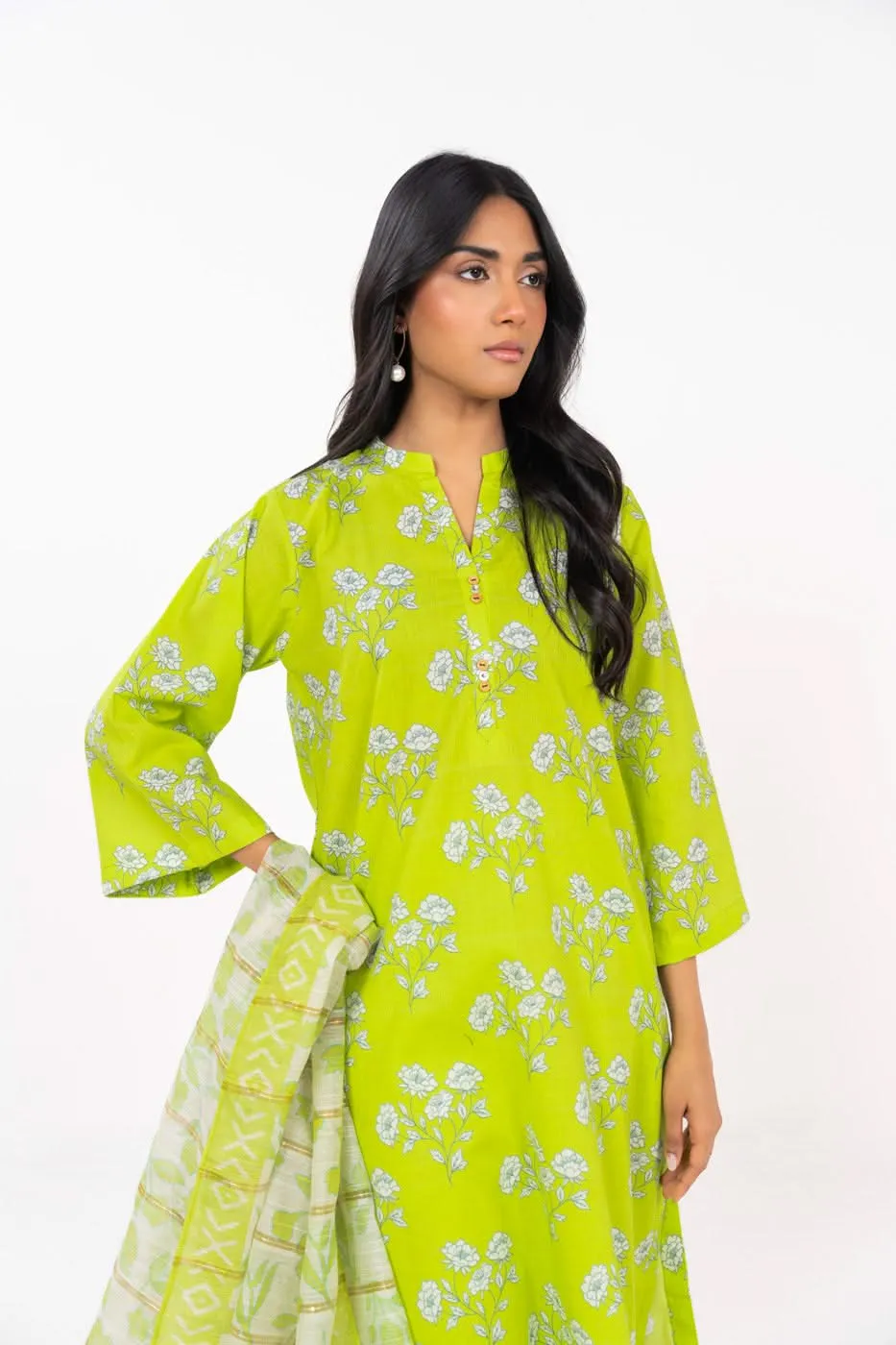 Stitched - 3 Pc Printed Irish Outfit