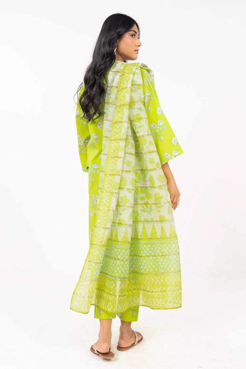 Stitched - 3 Pc Printed Irish Outfit