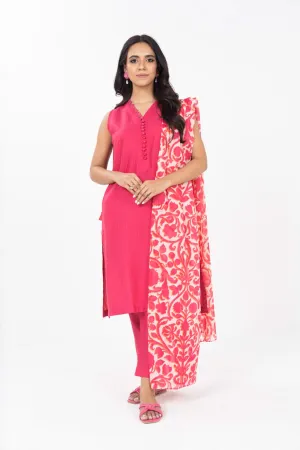 Stitched - 3 Pc Printed Outfit