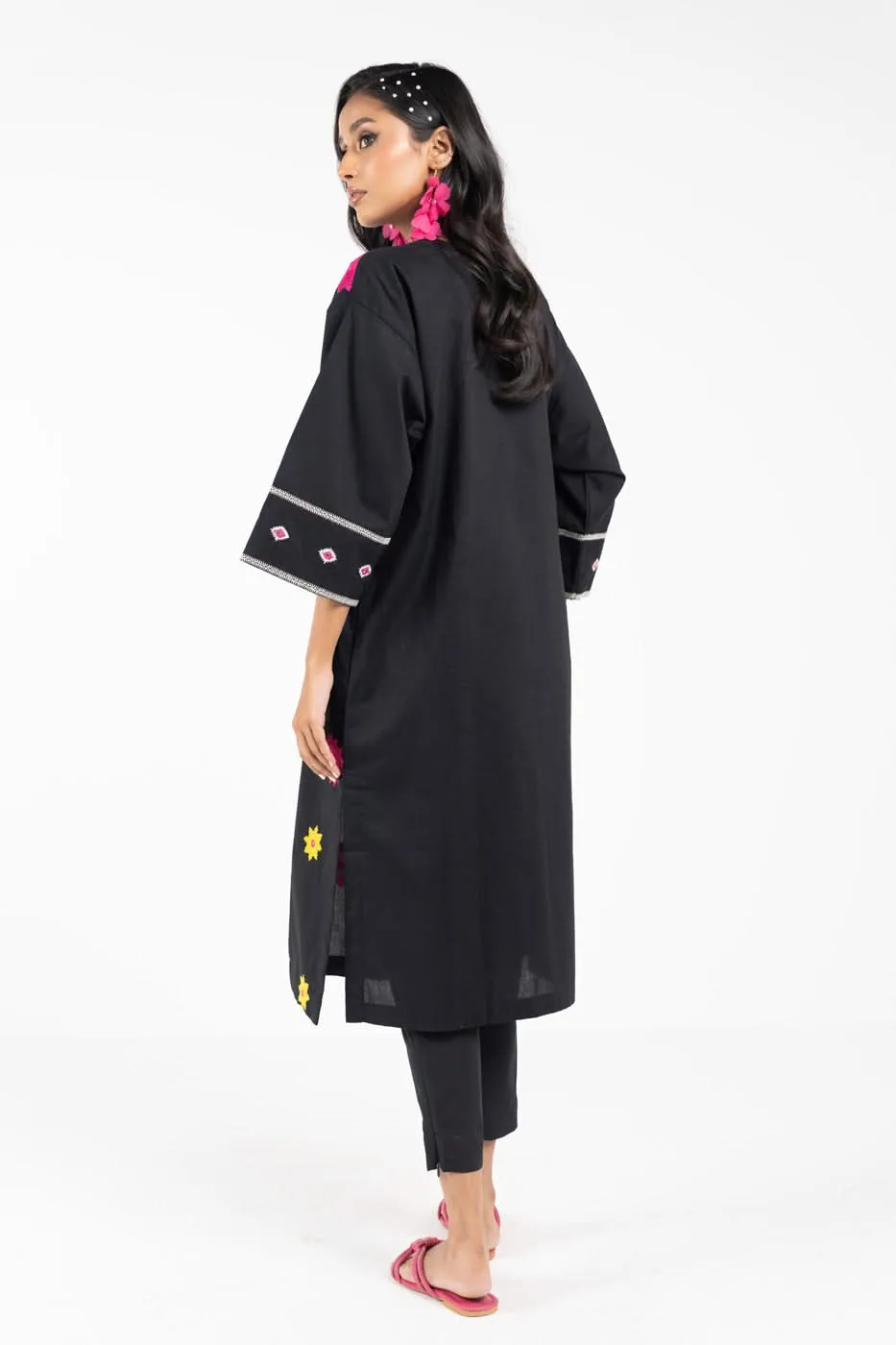 Stitched - Embroidered Cambric Kurta