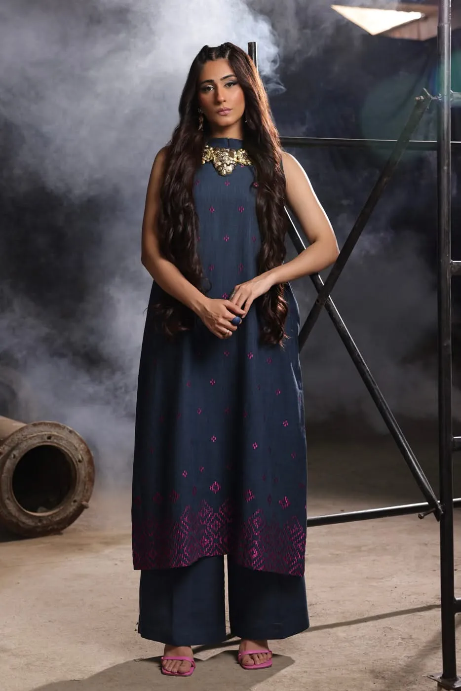 Stitched - Embroidered Khaddar Kurta