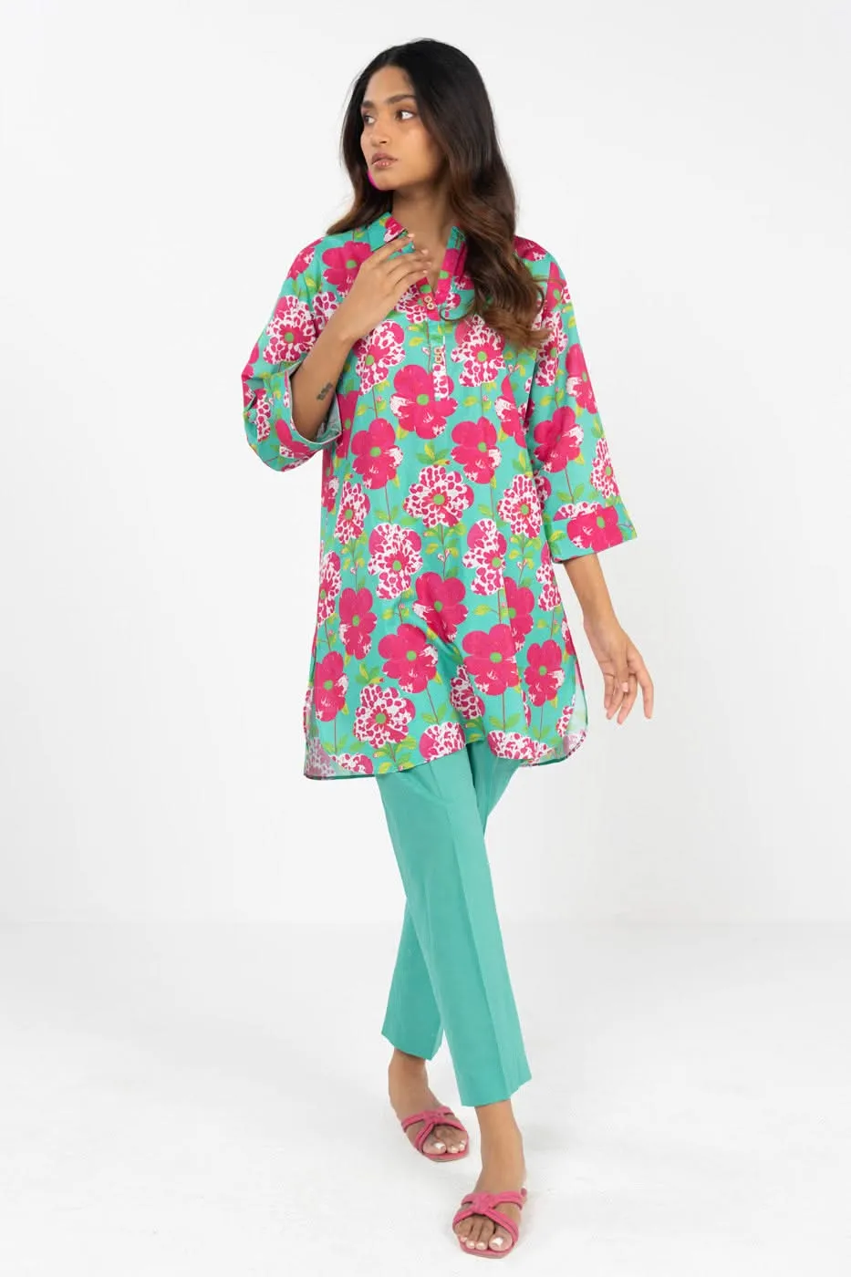 Stitched - Printed Cambric Kurta