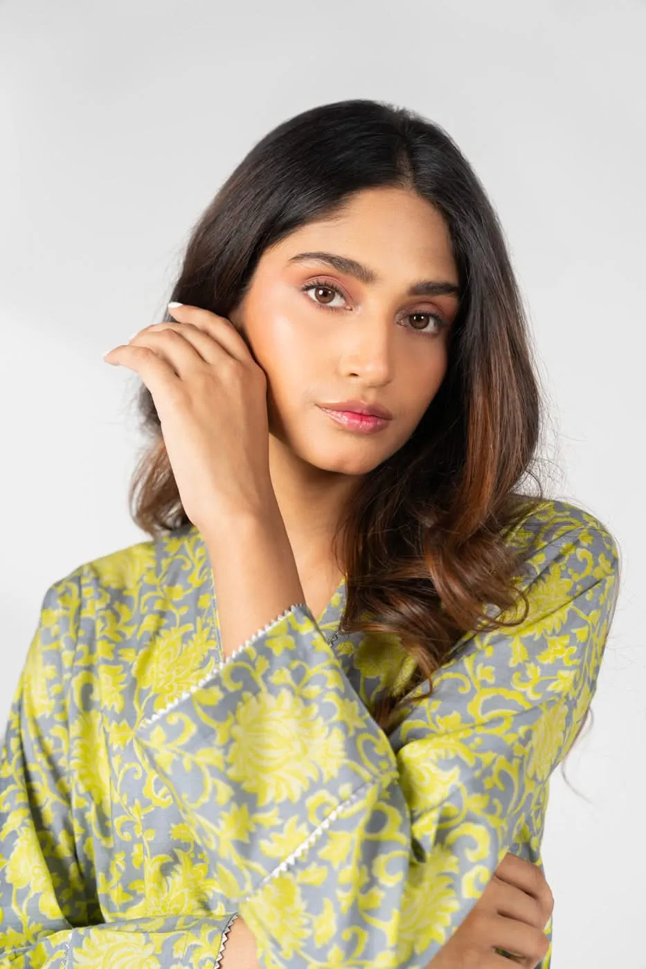 Stitched - Printed Cotton Silk Kurti