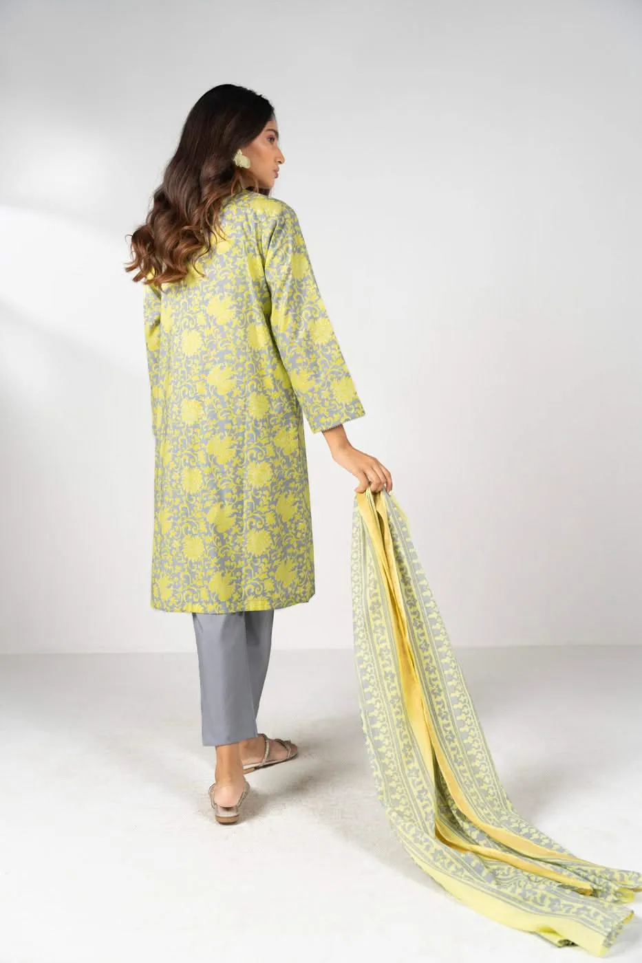 Stitched - Printed Cotton Silk Kurti