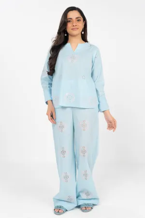 Stitched - Printed Embroidered Cambric Kurta