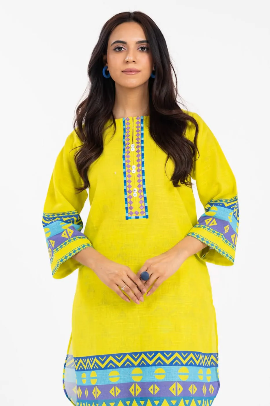 Stitched - Printed Khaddar Kurta