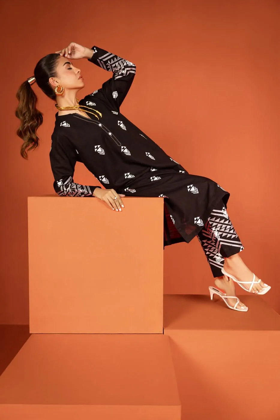 Stitched - Printed Khaddar Kurta