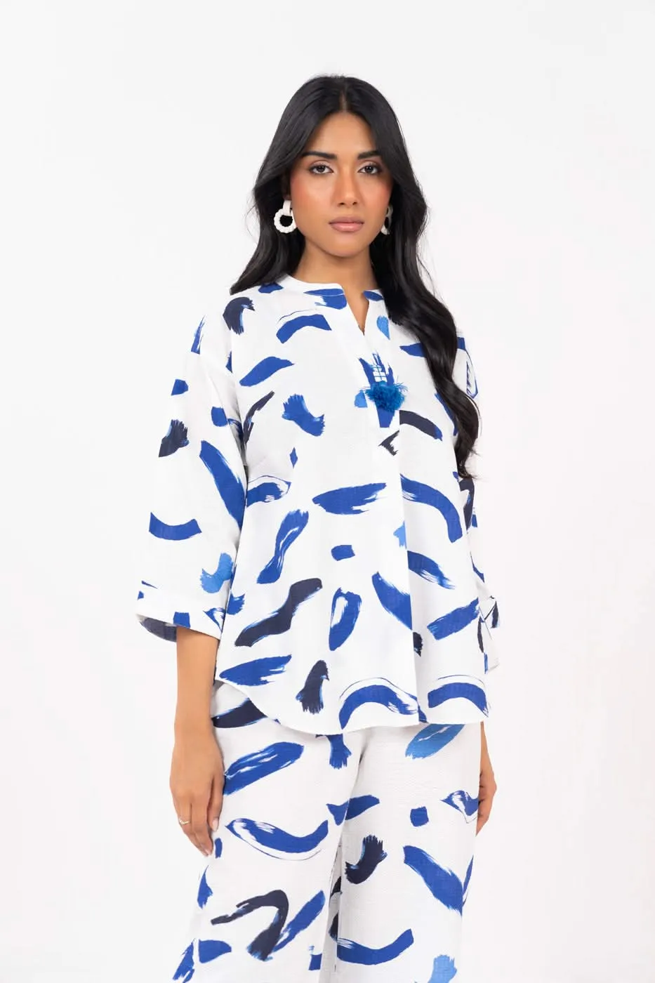 Stitched - Printed Seer Sucker Kurta