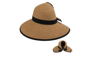 Straw UV Hat - Cognac