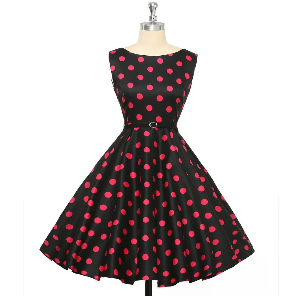 Summer Dresses Women Pinup Retro Robe Rockabilly 50s Vintage Dress Plus Size XS-3XL Cocktail Party Dress Vestidos Femininos