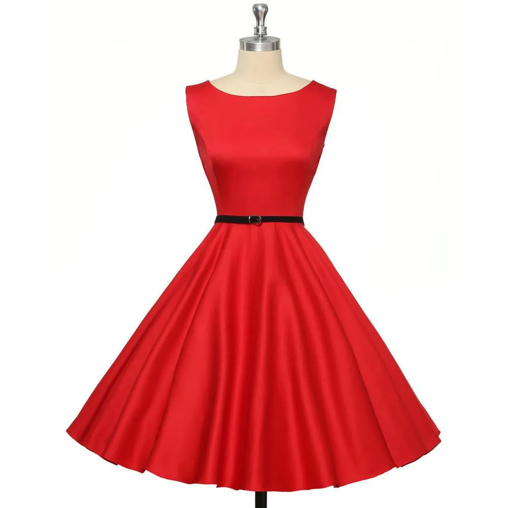 Summer Dresses Women Pinup Retro Robe Rockabilly 50s Vintage Dress Plus Size XS-3XL Cocktail Party Dress Vestidos Femininos
