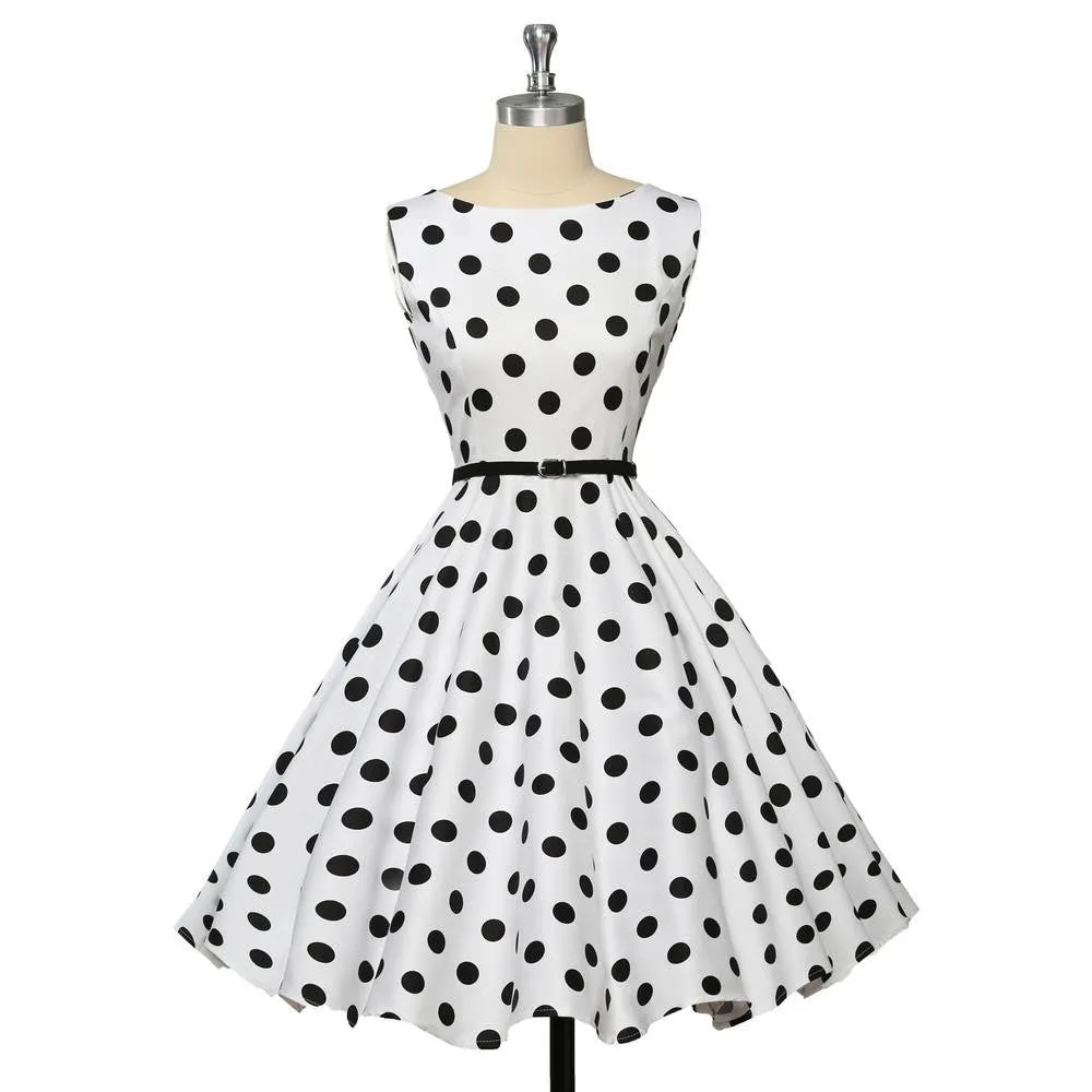 Summer Dresses Women Pinup Retro Robe Rockabilly 50s Vintage Dress Plus Size XS-3XL Cocktail Party Dress Vestidos Femininos