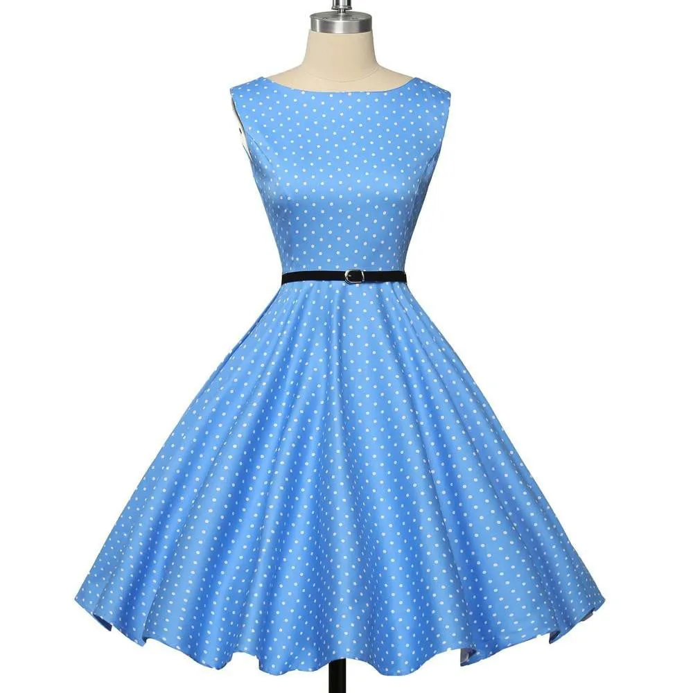 Summer Dresses Women Pinup Retro Robe Rockabilly 50s Vintage Dress Plus Size XS-3XL Cocktail Party Dress Vestidos Femininos