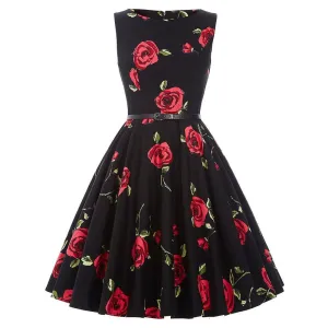 Summer Dresses Women Pinup Retro Robe Rockabilly 50s Vintage Dress Plus Size XS-3XL Cocktail Party Dress Vestidos Femininos