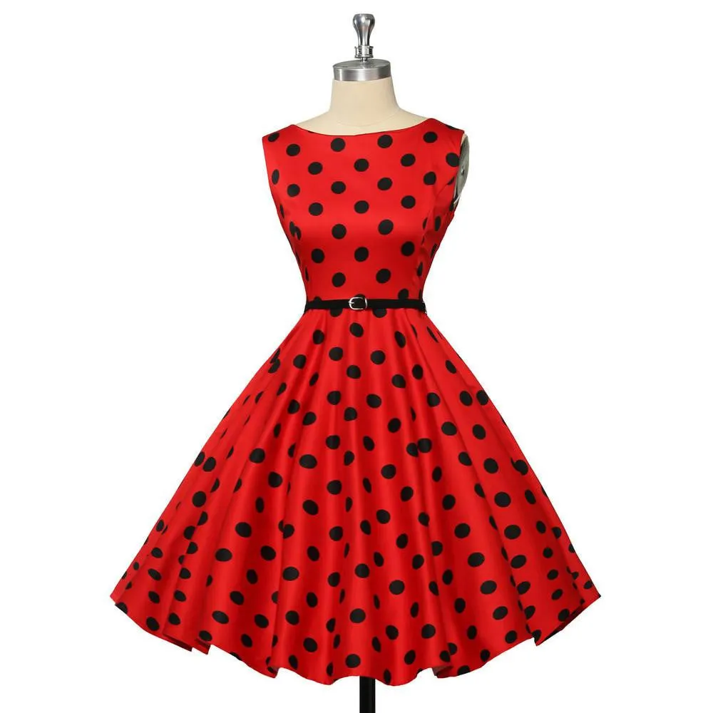 Summer Dresses Women Pinup Retro Robe Rockabilly 50s Vintage Dress Plus Size XS-3XL Cocktail Party Dress Vestidos Femininos