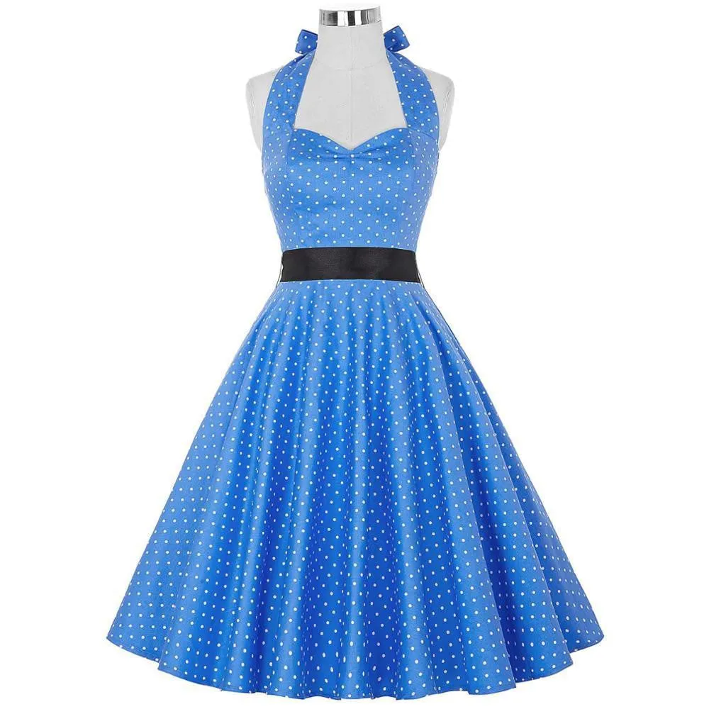 Summer Dresses Women Pinup Retro Robe Rockabilly 50s Vintage Dress Plus Size XS-3XL Cocktail Party Dress Vestidos Femininos