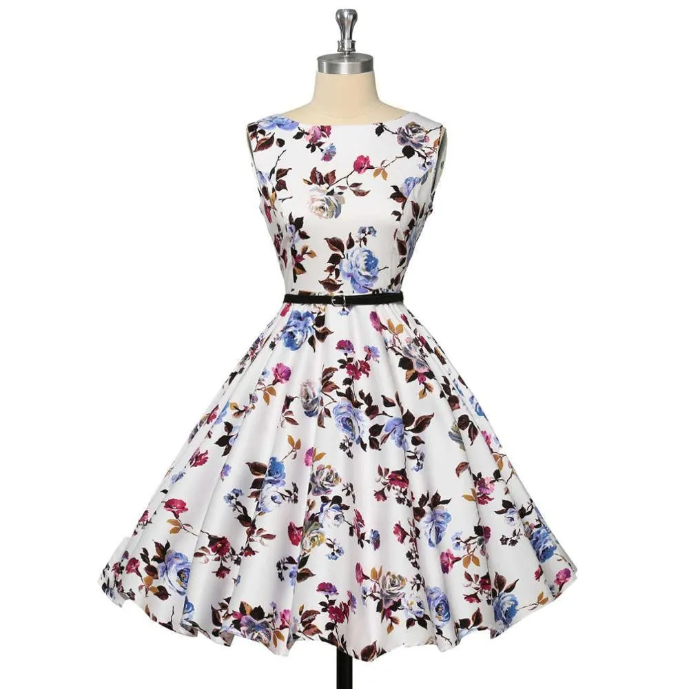 Summer Dresses Women Pinup Retro Robe Rockabilly 50s Vintage Dress Plus Size XS-3XL Cocktail Party Dress Vestidos Femininos