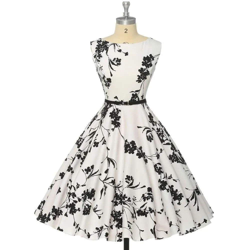 Summer Dresses Women Pinup Retro Robe Rockabilly 50s Vintage Dress Plus Size XS-3XL Cocktail Party Dress Vestidos Femininos