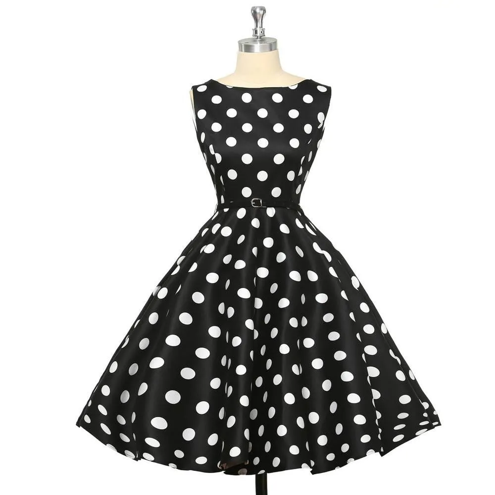 Summer Dresses Women Pinup Retro Robe Rockabilly 50s Vintage Dress Plus Size XS-3XL Cocktail Party Dress Vestidos Femininos
