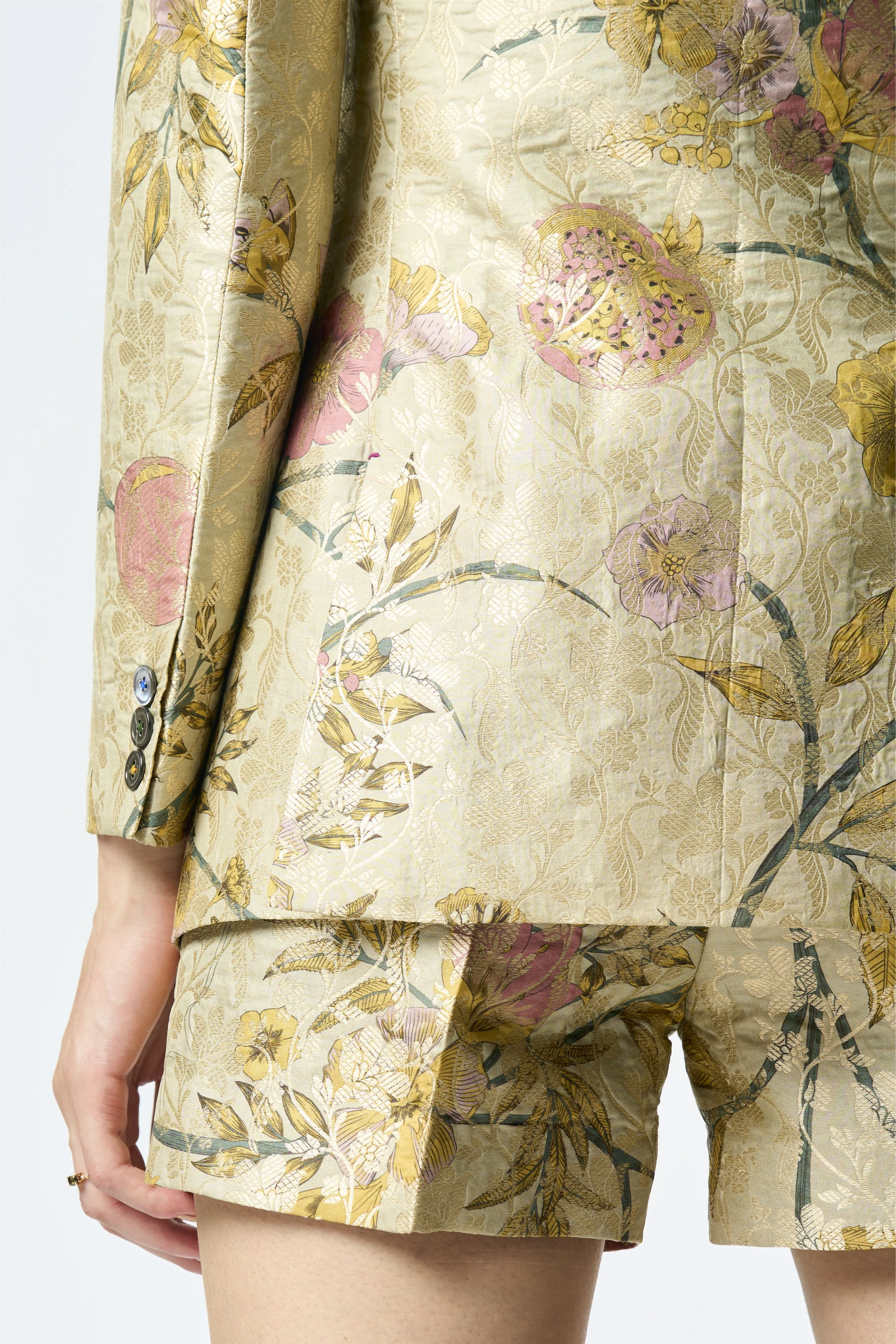 Summer-Jacket Blazer Rana Mint Silk Brocade-Fashion Edit Orchard-WOW306SB535-SUKETDHIR
