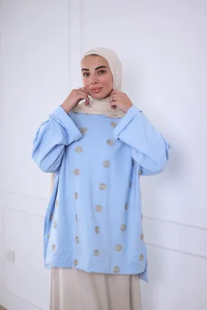 Sunlight Oversized Top in Blue