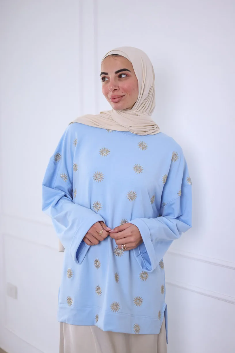 Sunlight Oversized Top in Blue