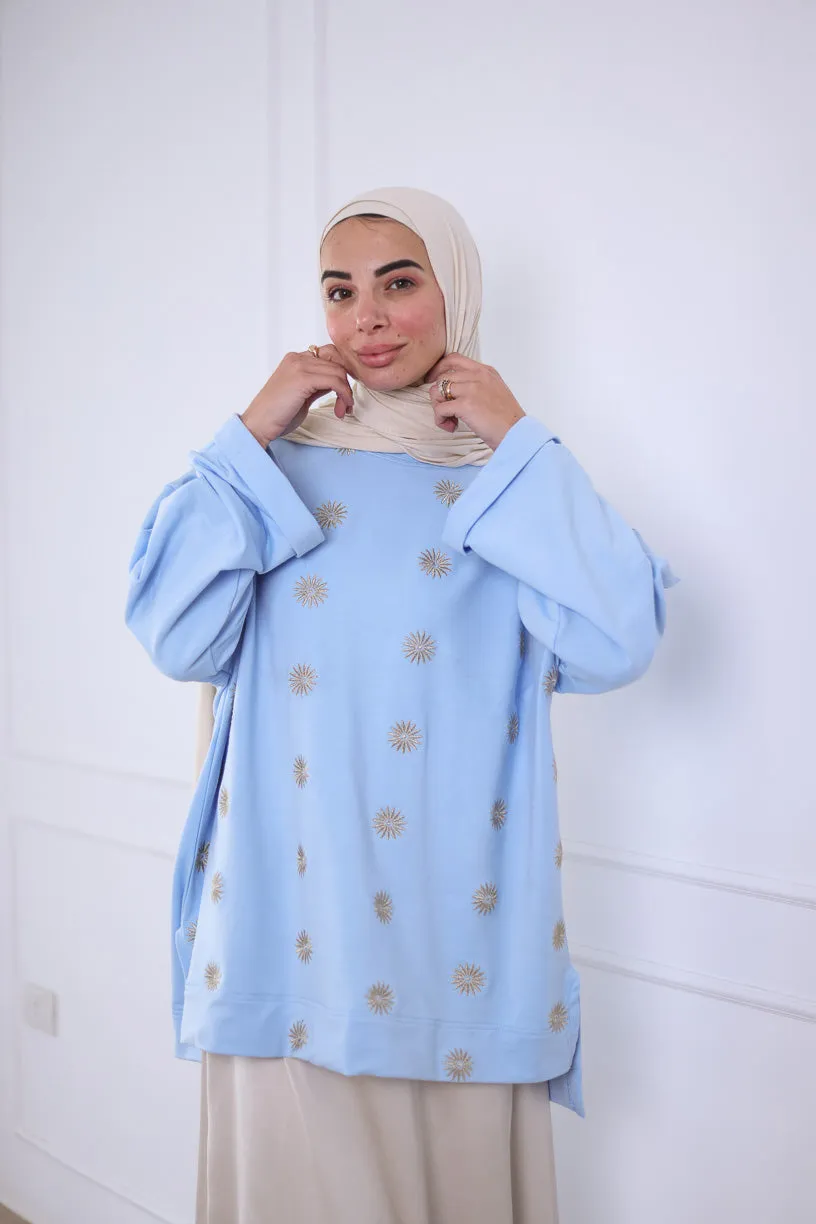 Sunlight Oversized Top in Blue