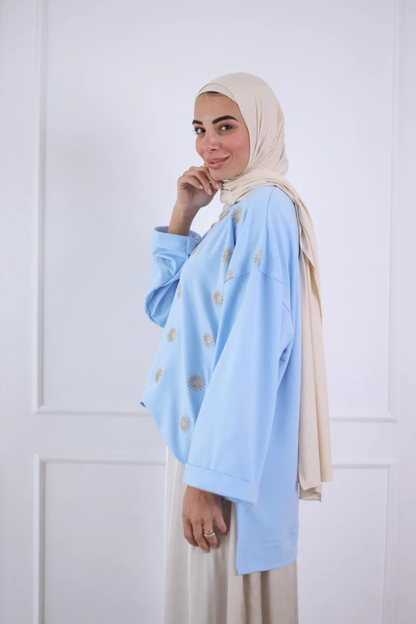 Sunlight Oversized Top in Blue