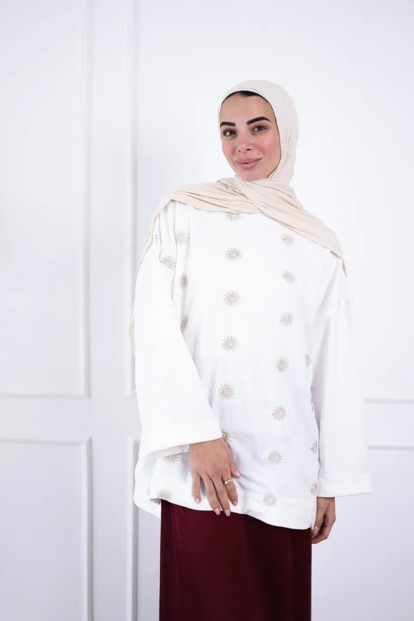 Sunlight Oversized Top in White