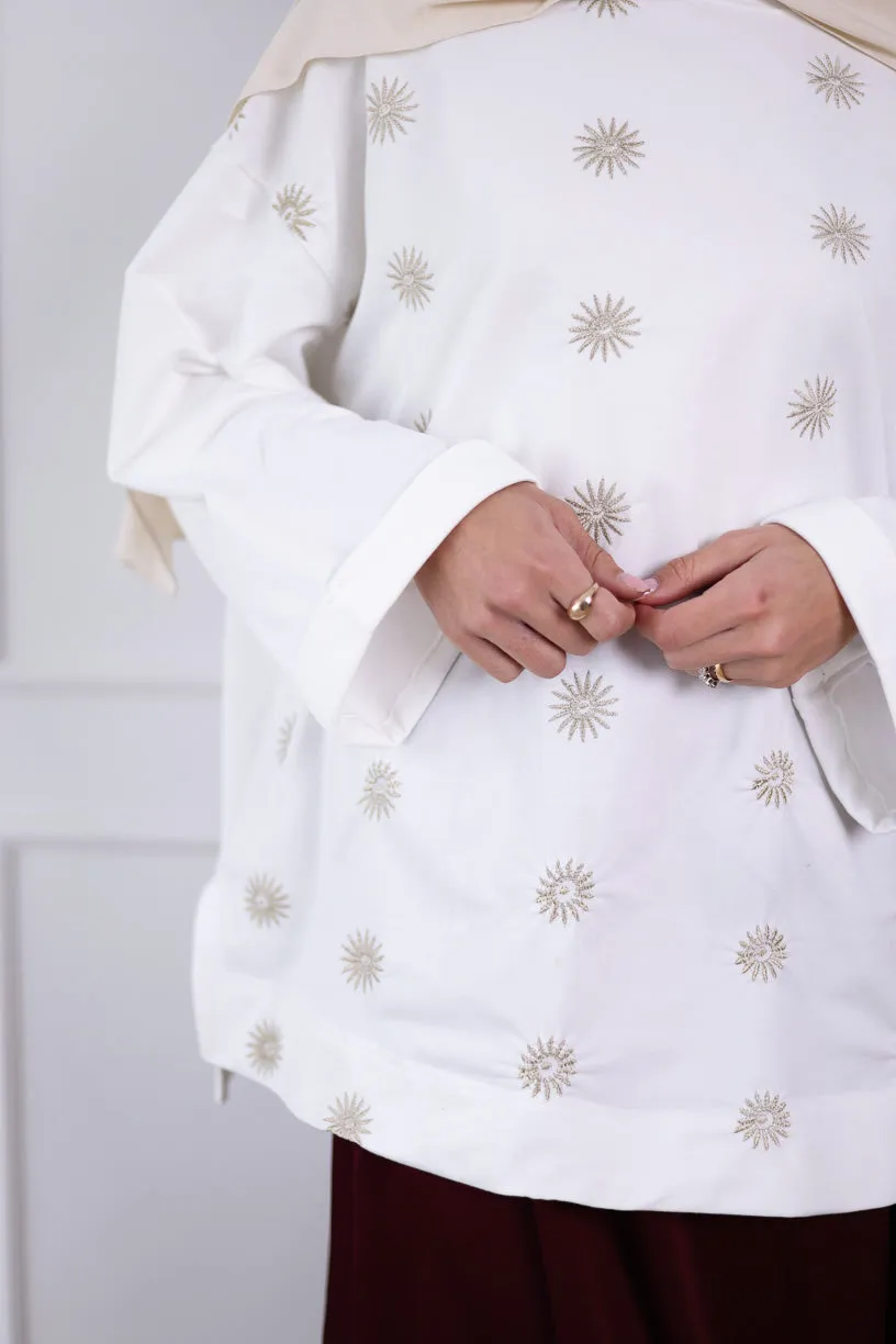 Sunlight Oversized Top in White