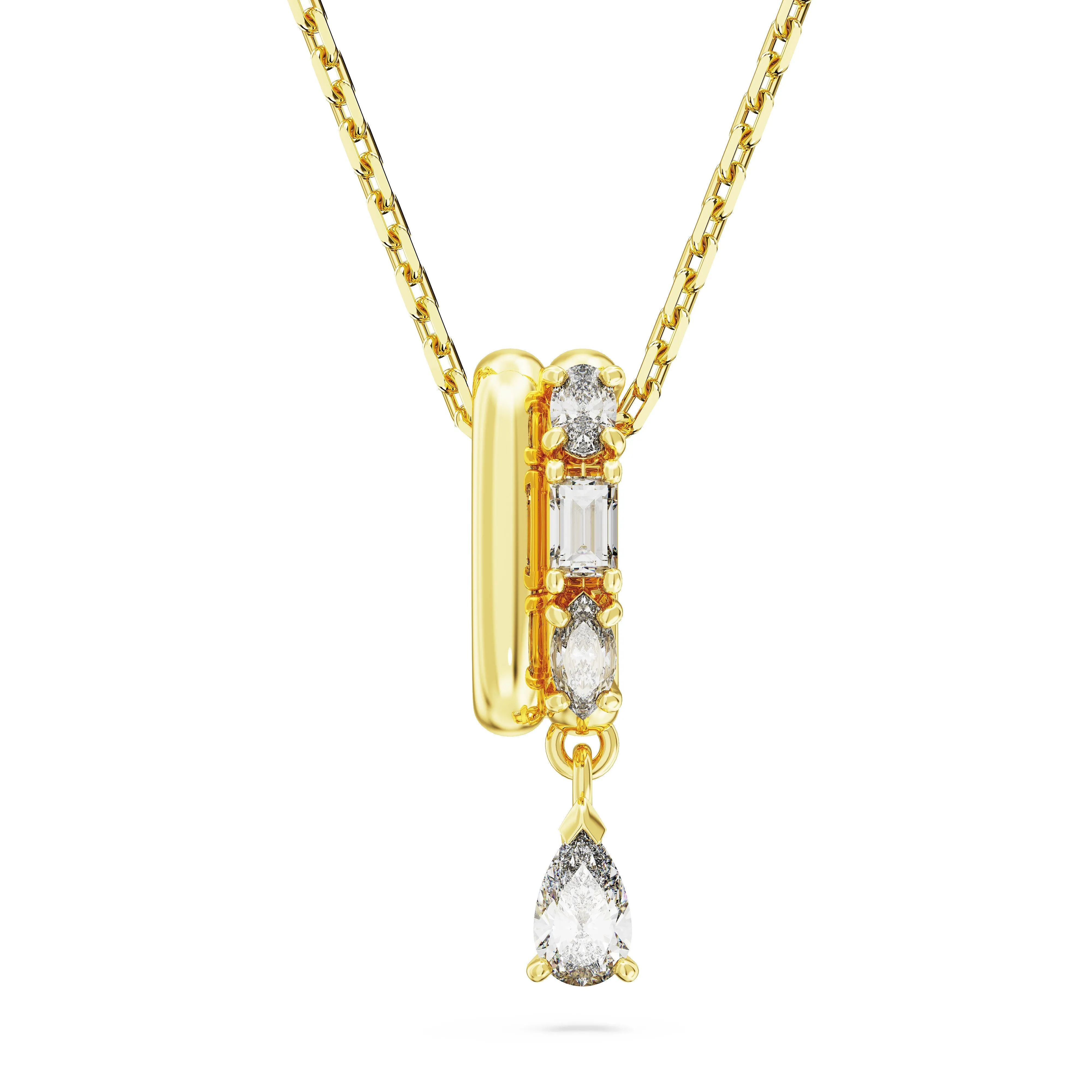 Swarovski Dextera Gold Tone Mixed Cut Necklace
