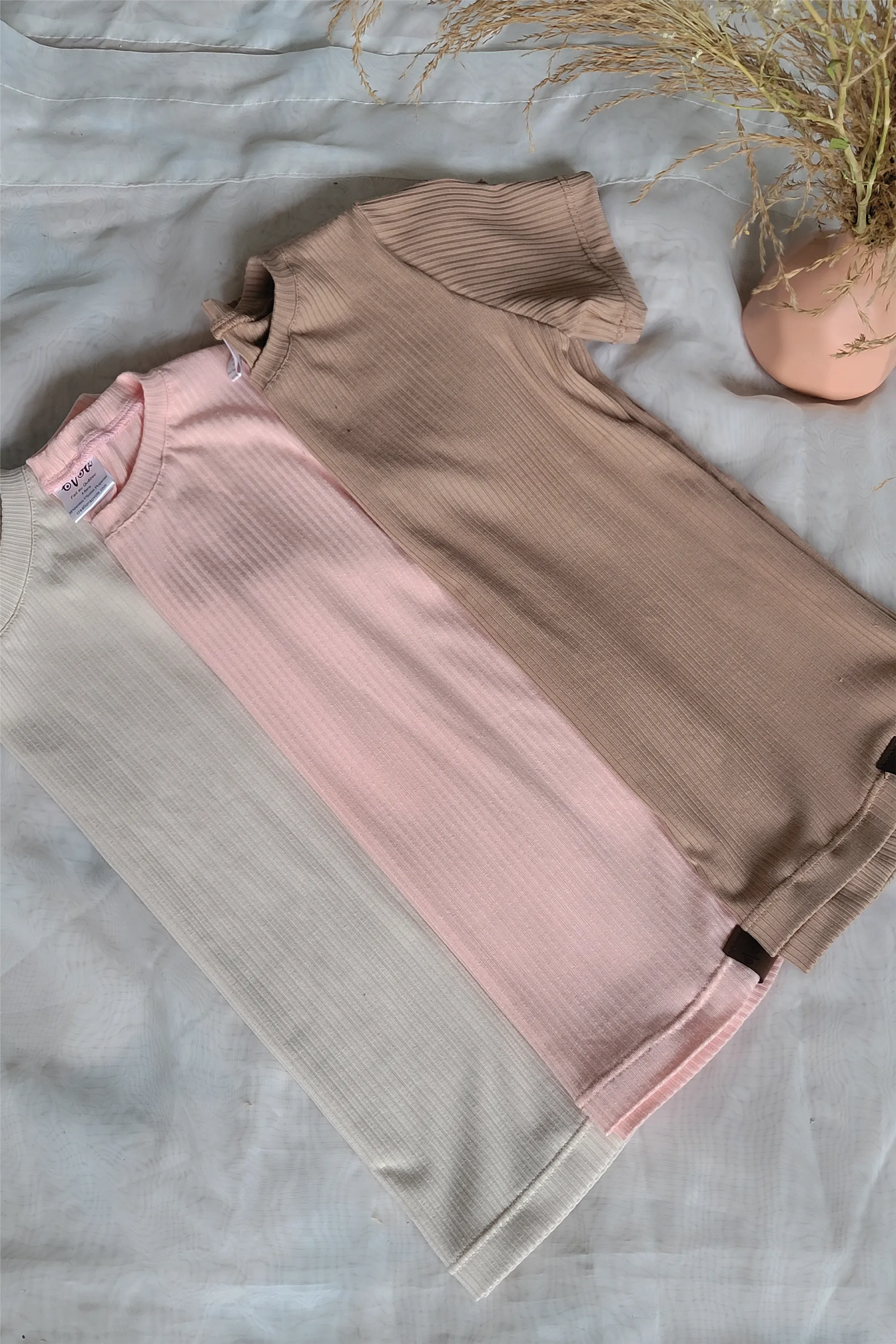 T-shirt évolutif uni - LE CÔTELÉ ROSÉ