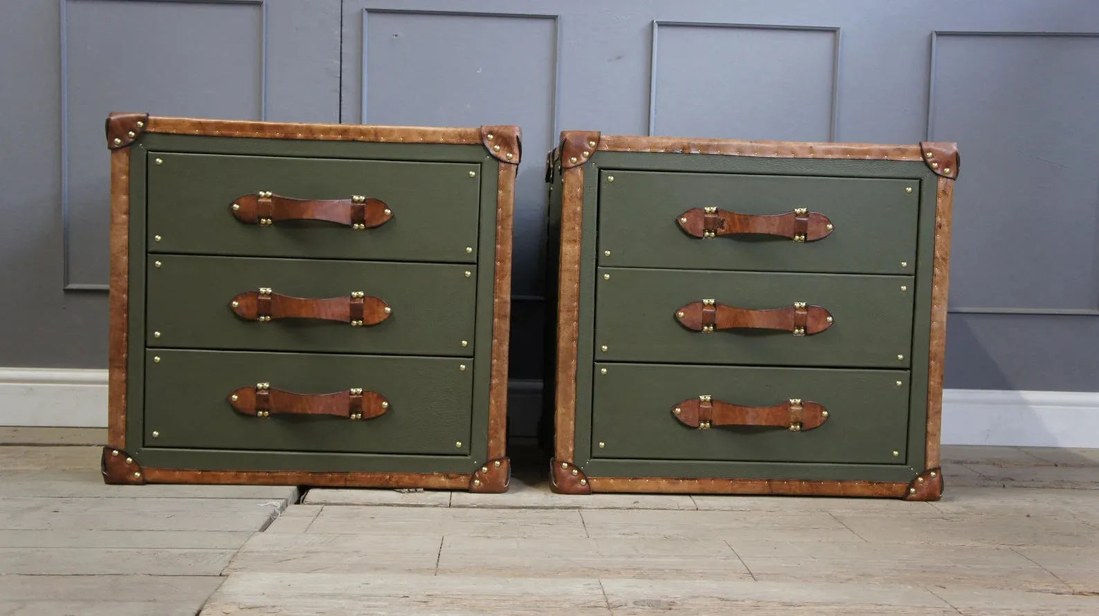 Taupe Nightstand Drawers