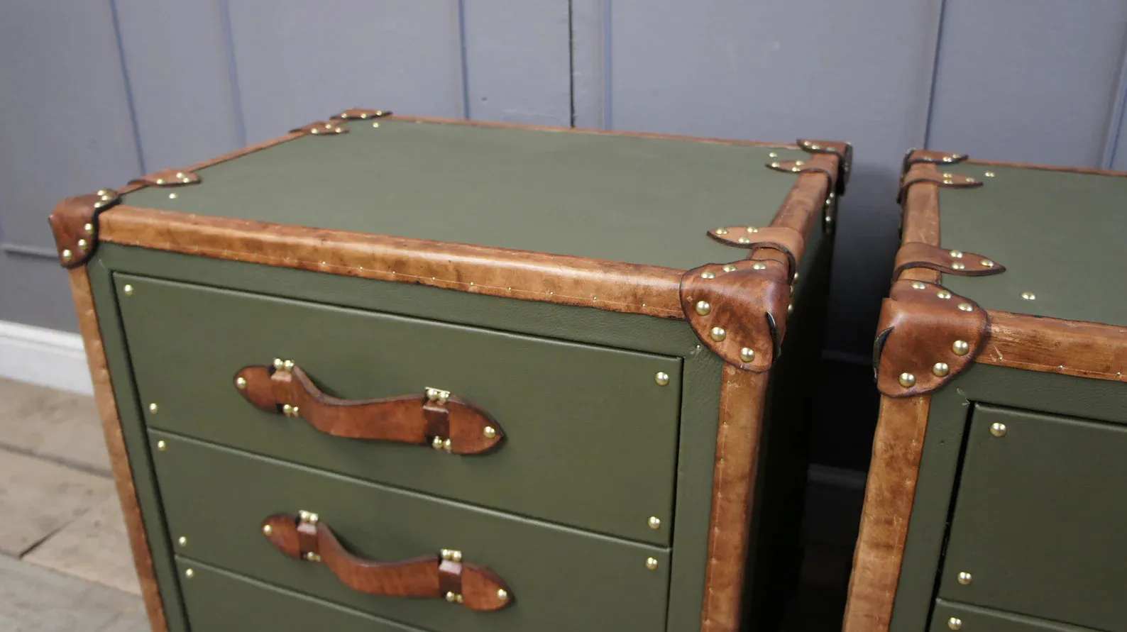 Taupe Nightstand Drawers