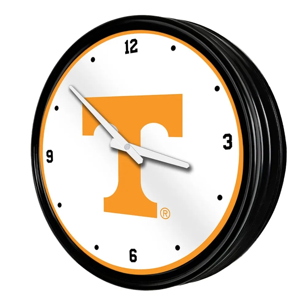 Tennessee Volunteers: Retro Lighted Wall Clock