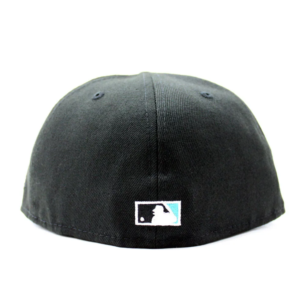 Texas Rangers 1995 All Star Game New Era 59Fifty Fitted Hat (Black Aqua Under Brim)