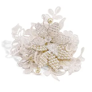 The Isadora Girls Lace and Pearl Luxury Hair Clip