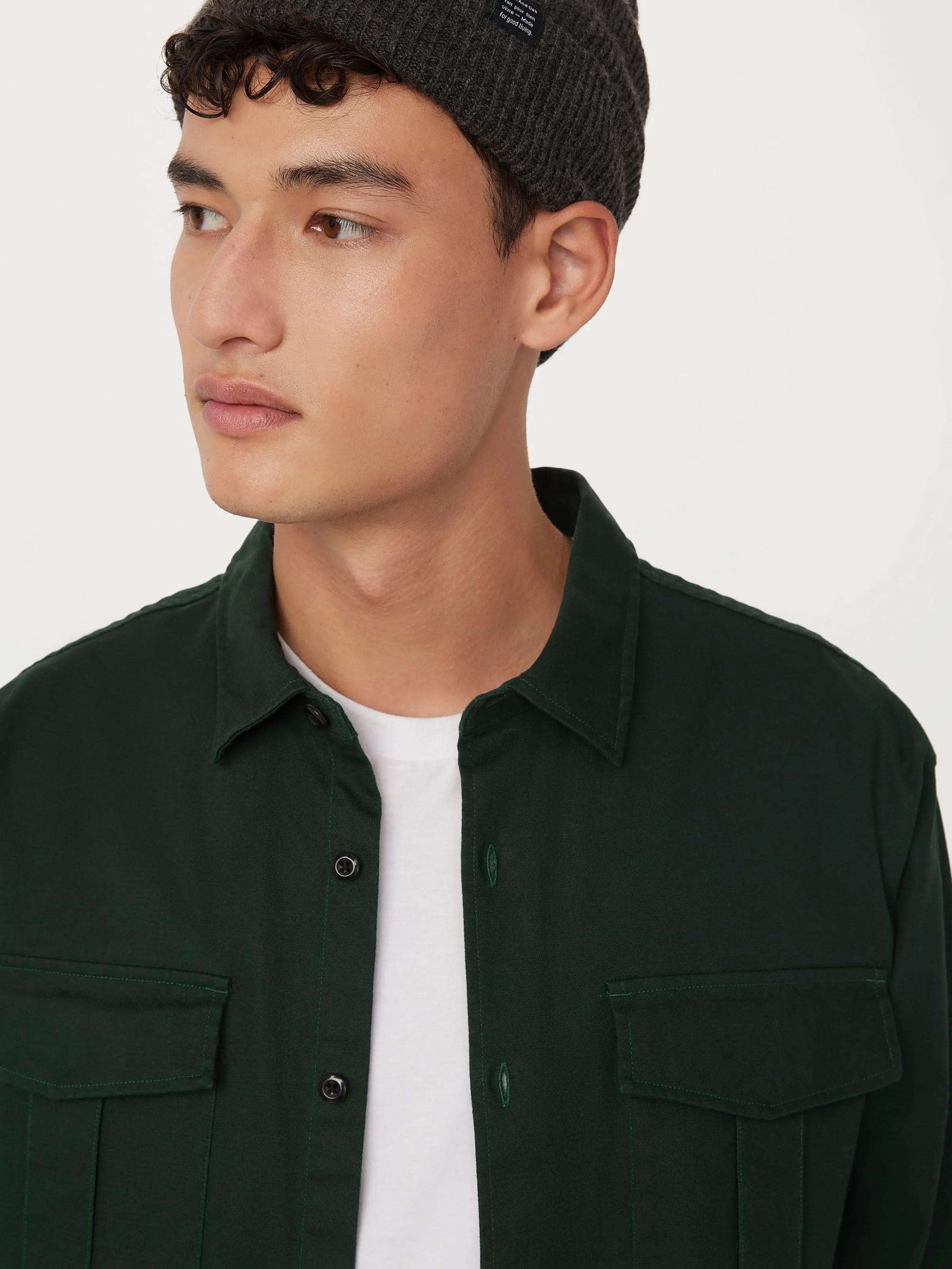 The Utility Shirt  in Forest Green