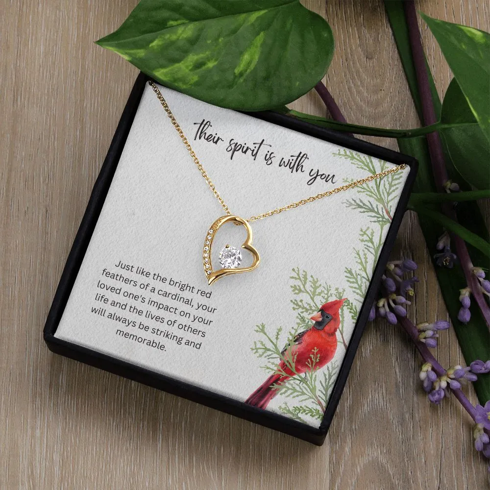 Their spirit is with You Forever Memorial Necklace