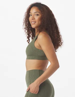 Tide Bra: Moss Zebra Gloss