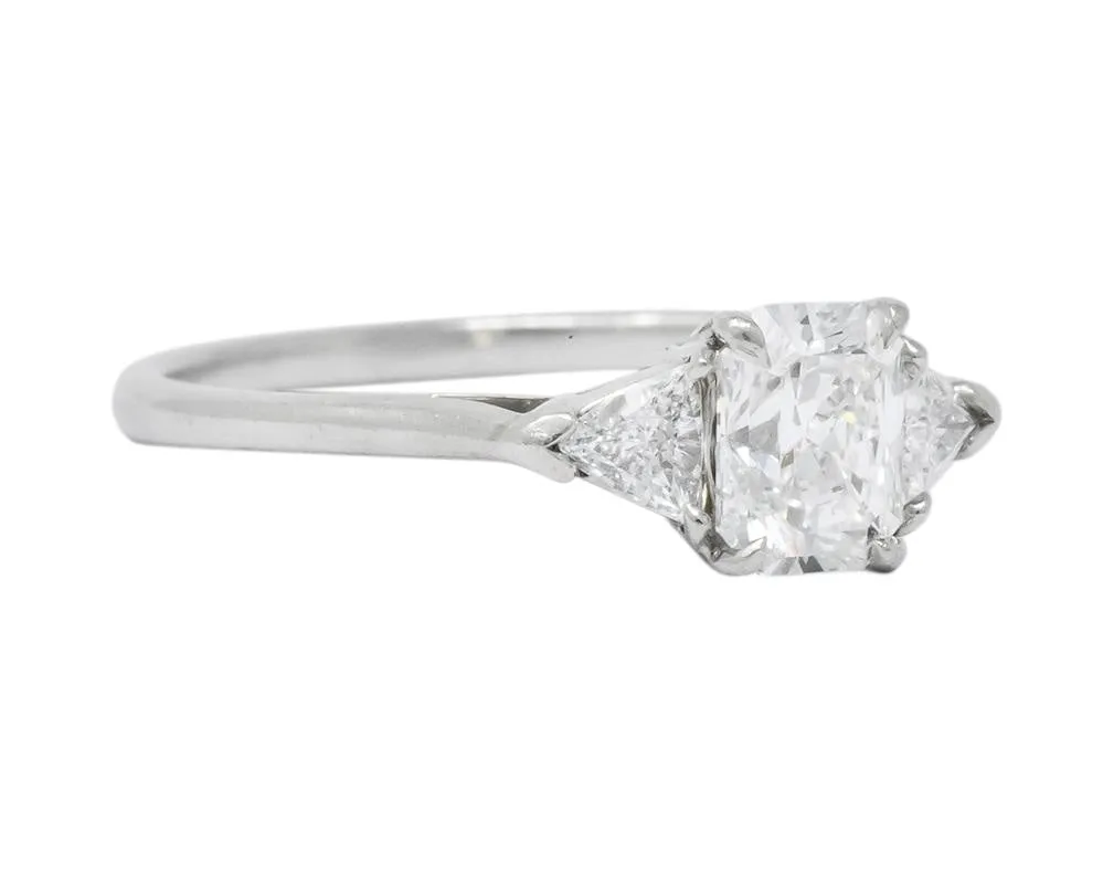 Tiffany & Co. 0.89 CTW Lucida Triangular Diamond Platinum Engagement Ring