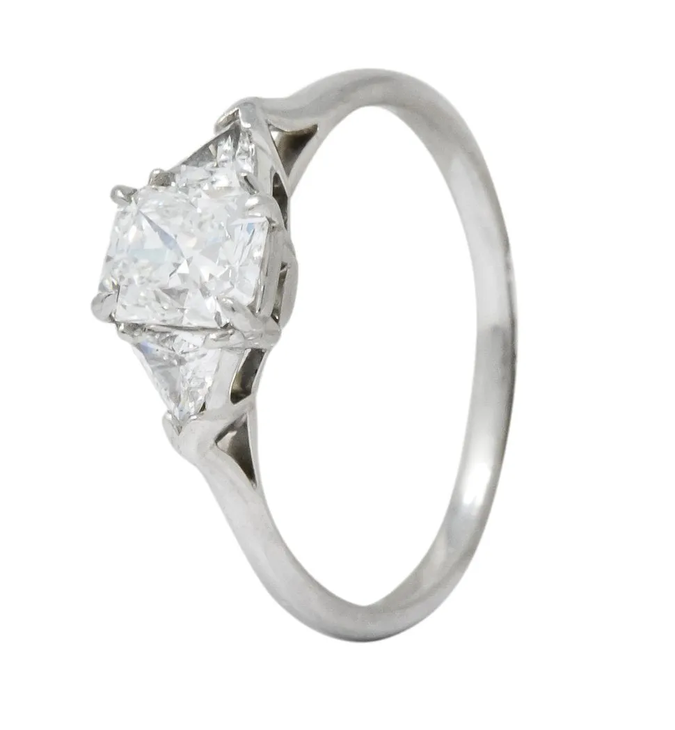 Tiffany & Co. 0.89 CTW Lucida Triangular Diamond Platinum Engagement Ring