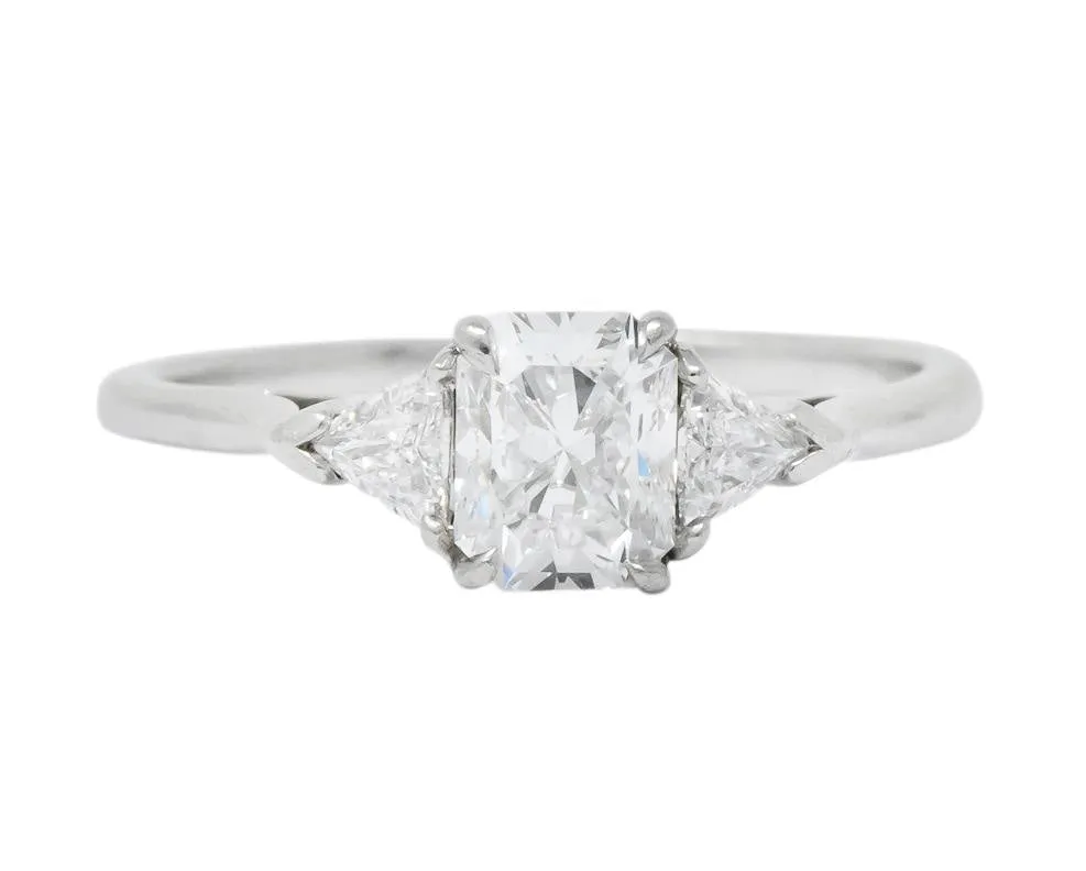 Tiffany & Co. 0.89 CTW Lucida Triangular Diamond Platinum Engagement Ring